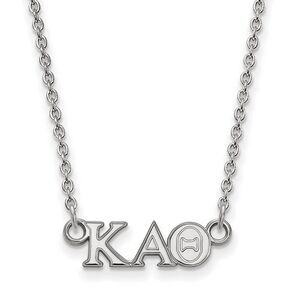 Sterling Silver Kappa Alpha Theta XS (Tiny) Greek Letters Necklace